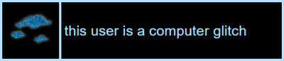 this user is a computer glitch
